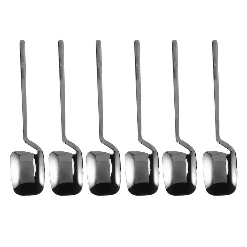 6 Pcs Mini Spoons, Coffee Spoons, Dessert Spoon, Stirring Spoon,black