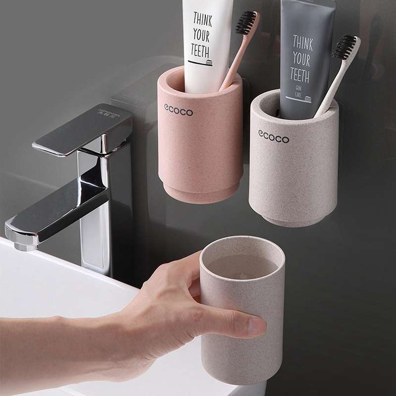 Ecoco Magnetic Adsorption Inverted Toothbrush Holder Storage Rack C
