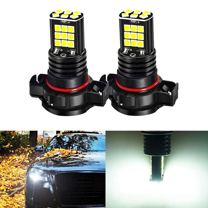 2pcs Fog Light Psx24w H16 Pwy24w Psy24w S19w Led Bulbs 3030 24smd