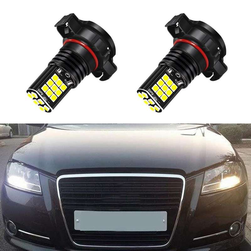 2pcs Fog Light Psx24w H16 Pwy24w Psy24w S19w Led Bulbs 3030 24smd