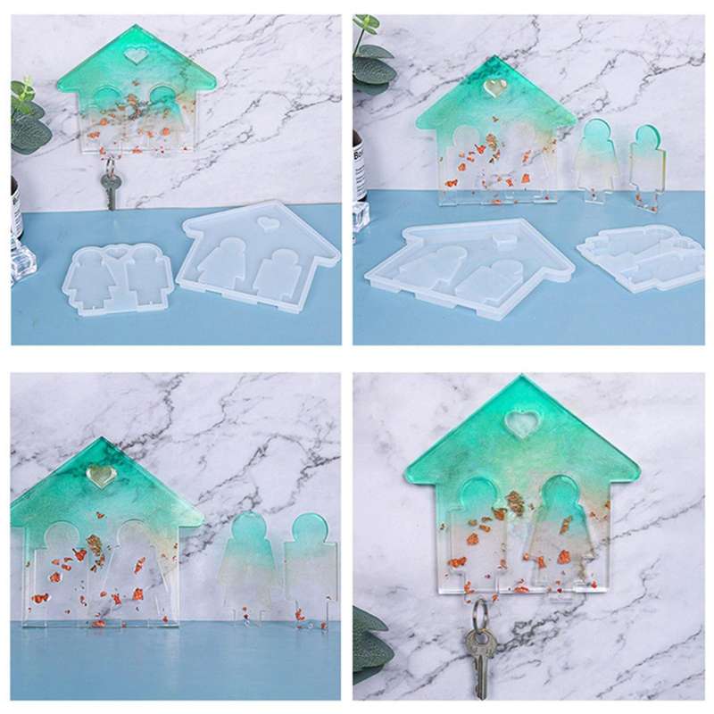 Couple Wall Hanging Keychain Hook Up Silicone Mold Diy Crafts Tool