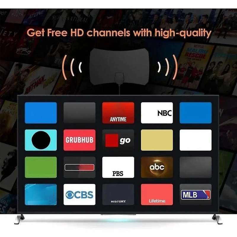 Indoor Tv Antenna,hd Digital Tv Antenna Long 80 Miles Range+signal
