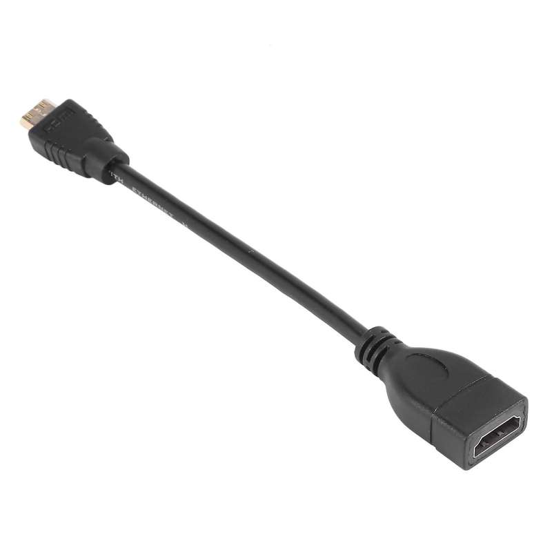 Mini Hdmi to Hdmi Cable,0.5ft to Hdmi Female Adapter 0.15m, Black