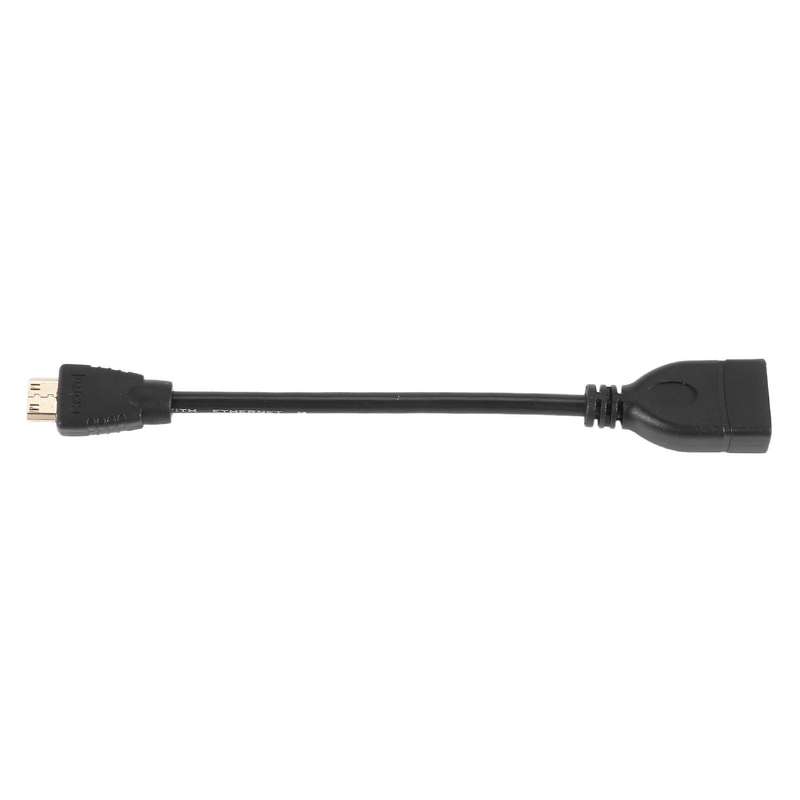 Mini Hdmi to Hdmi Cable,0.5ft to Hdmi Female Adapter 0.15m, Black