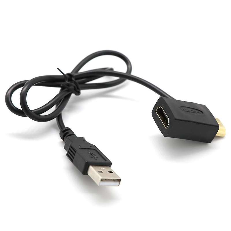 Hdmi Male to Female Connector + Usb 2.0 Charger Cable Extender