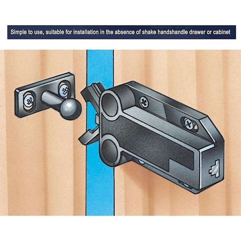 6-pack Push to Open Lock Drawer Cabinet Catch Press Cupboard Bedroom