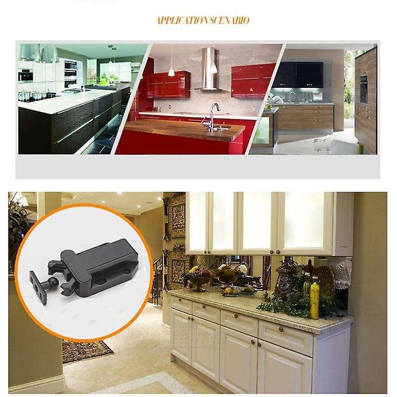 6-pack Push to Open Lock Drawer Cabinet Catch Press Cupboard Bedroom