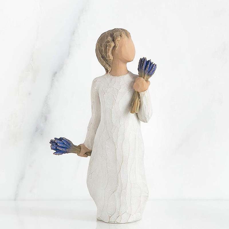 Bouquet Boys Miniature Statues Resin Crafts Valentine's Day Gift