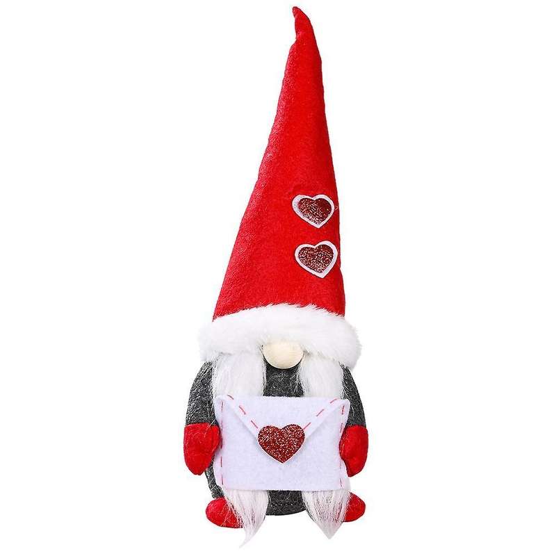 Valentines Gnomes Plush Decor - Mr and Mrs Scandinavian Elf Dwarf , B