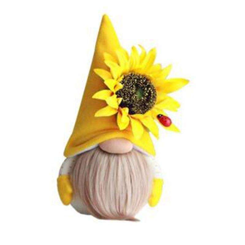 Bee Gnome Sunflower Doll Decor, Handmade Faceless Doll Ornaments,b
