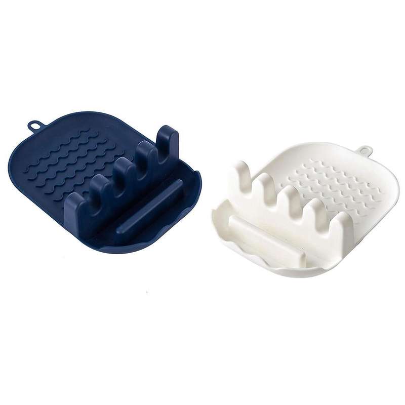 Utensil Rest With, Spoon Rest Lid Holder, Spoon Rack White