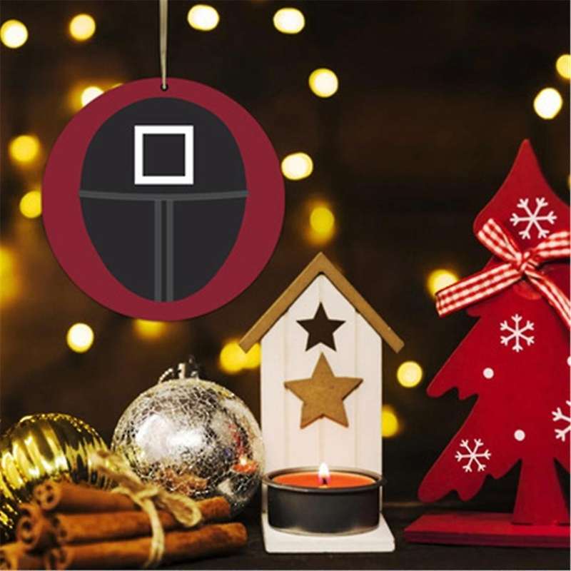 Squid Game Pendants Christmas Squid Game Ornaments Square