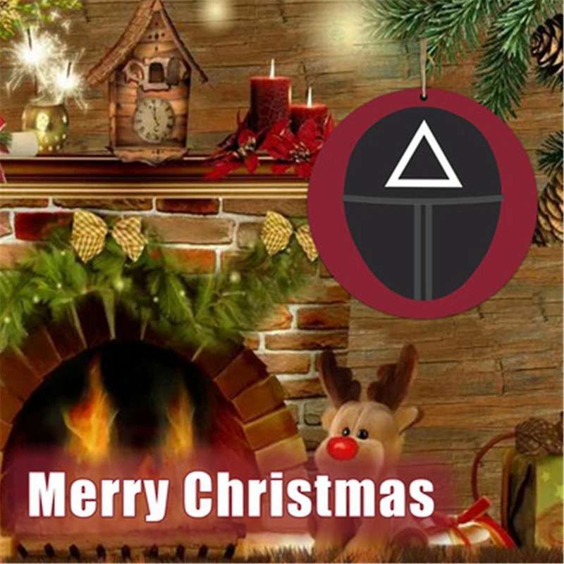 Squid Game Pendants Christmas Squid Game Ornaments Square