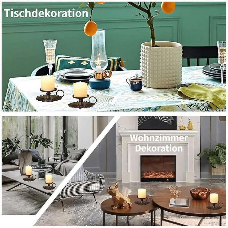 Set Of 2,decorative Metal Candle Holder, Dining Table/home Decoration
