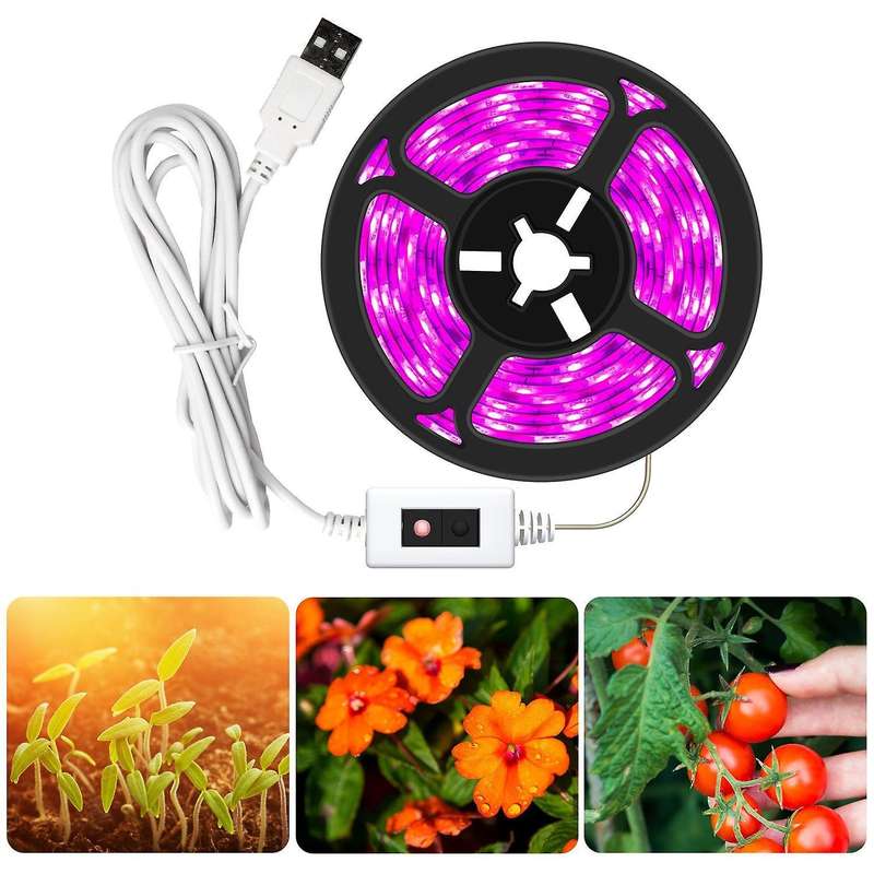 Led Full Spectrum Grow Light Strip 2m Usb Plant Lamp 5v -2 M