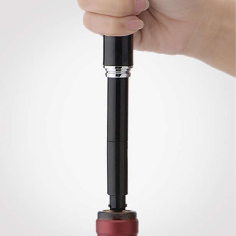 Enhanced Air Pump Wine Bottle Opener Pin Cork Remover Pneumatic Black