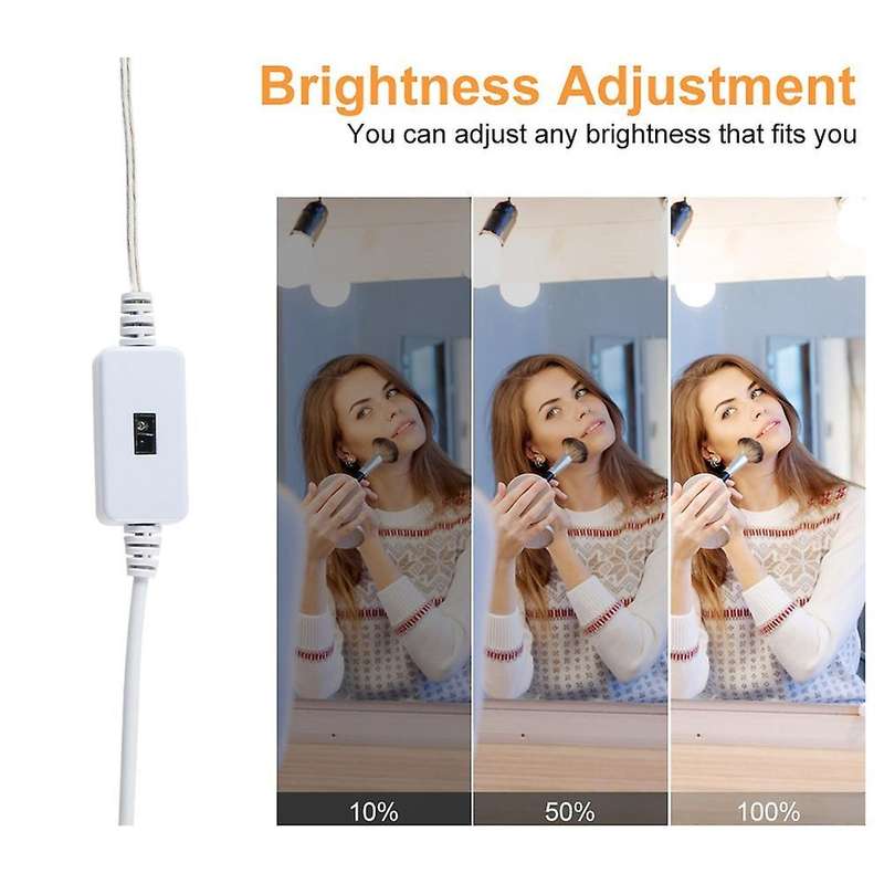 Usb Vanity Hand Sweep Sensor Led Wall Lamp Dimmable Dressing,6 Bulbs