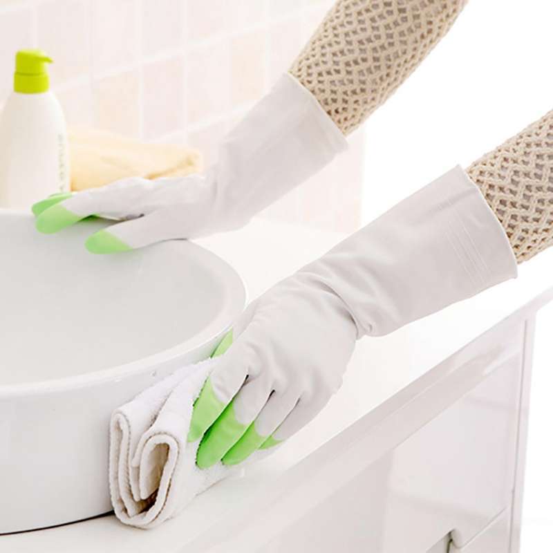 Kitchen Silicone Cleaning Gloves for Household Rubber Gloves Blue
