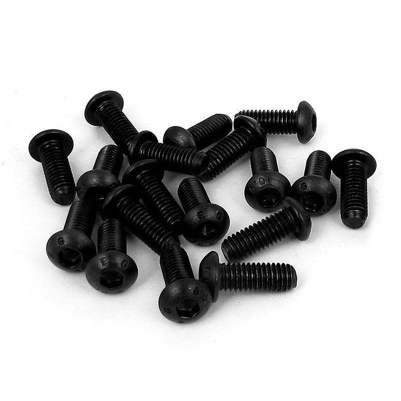20 Pcs M6 X 16mm Hex Socket Button Head Screws Black