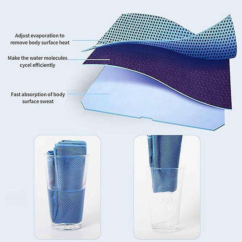 5pcs Sport Cooling Towel for Gym Swimming Yoga Running 30x100cm