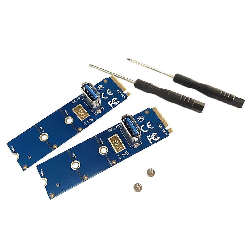 2pcs M.2 to Pci-e X16 Ngff Slot Adapter Card Graphics Adapter Card