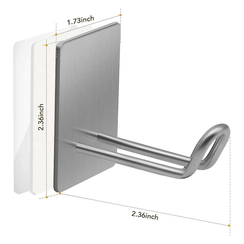 Stainless Steel Hook,for Hanging Towel Robe Coat Key,4 Pack,silver