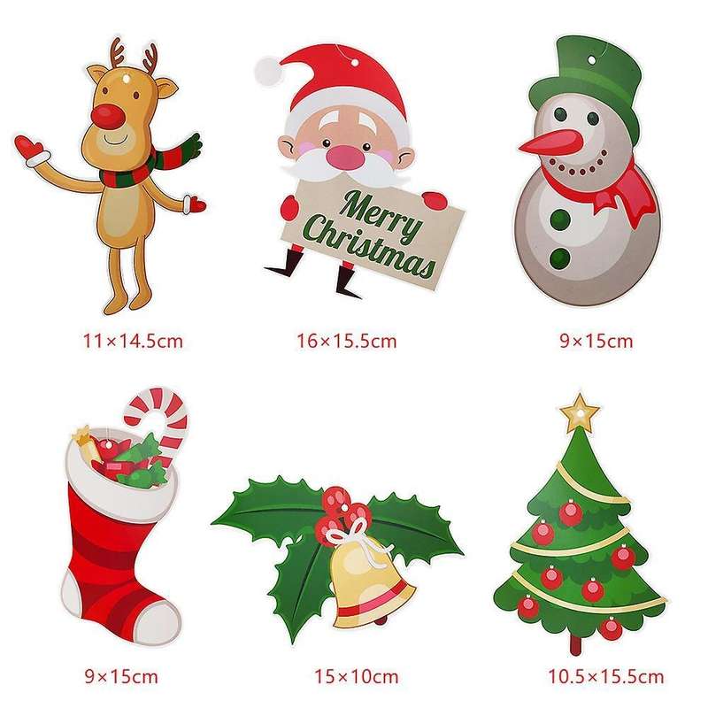 1 Set Christmas Spiral Ceiling Hanging Santa Claus Elk Decoration