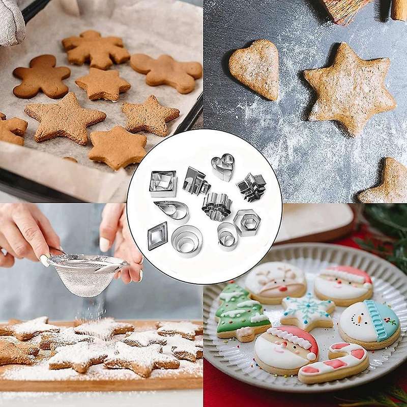 Cookie Cutters Set, 30 Pcs Stainless Steel Biscuit Cutters Donut