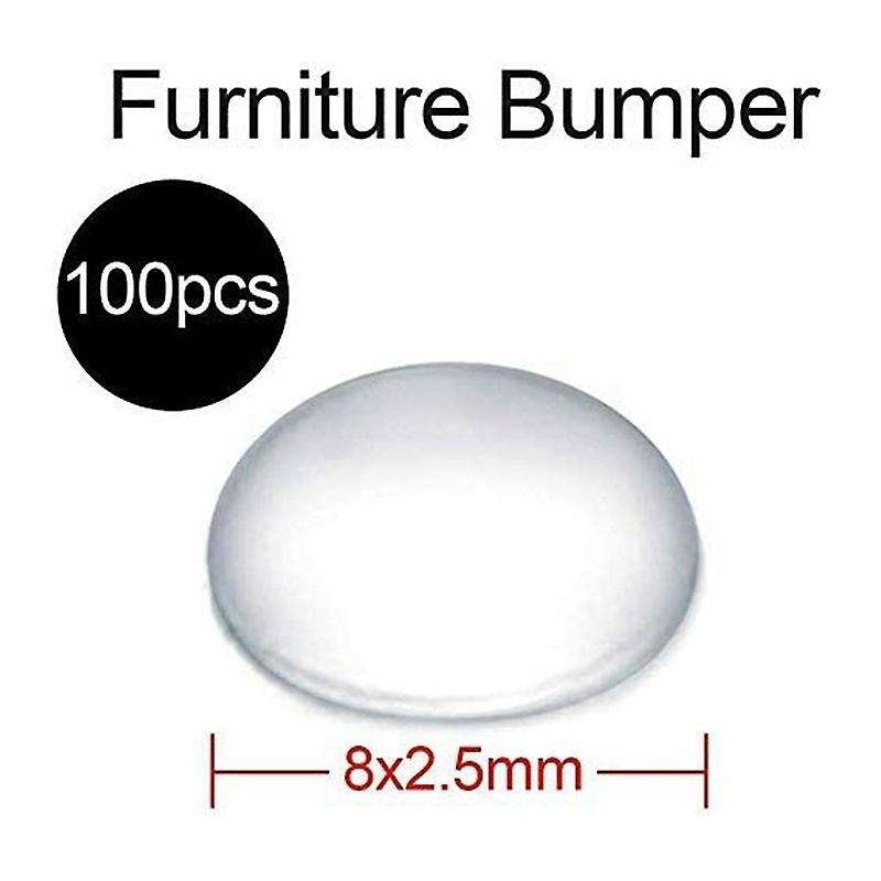 100 Capsules Self-adhesive Rubber Furniture Bumper Pads for Furniture