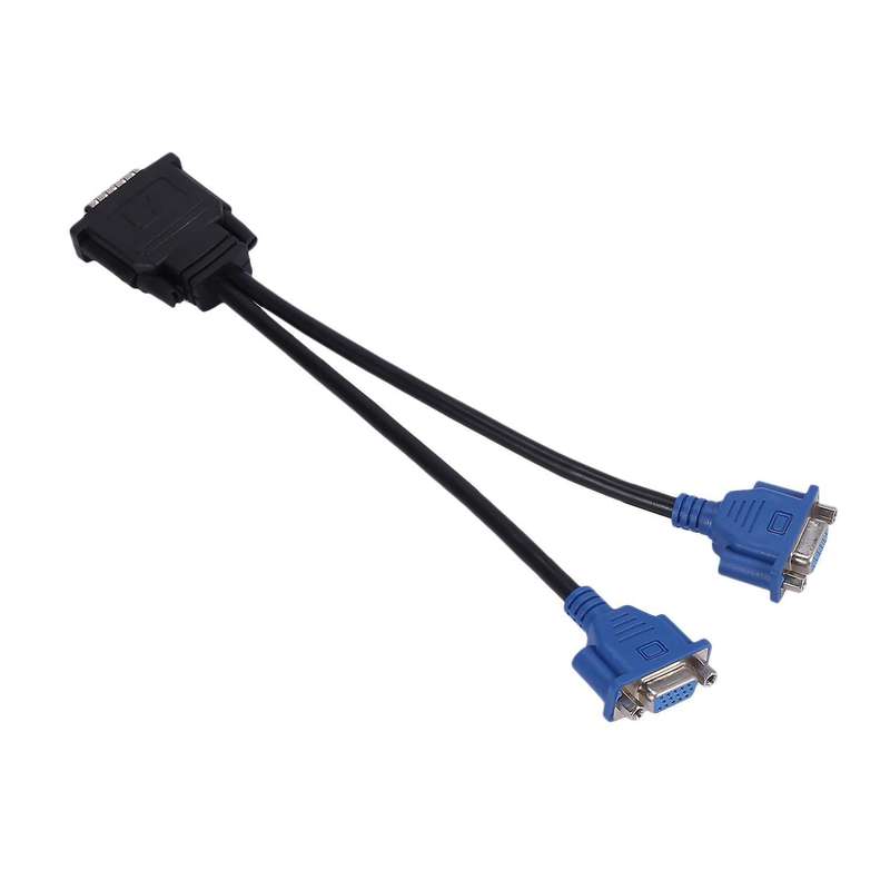 Dms-59 Pin Male to Dual Vga Female Y Splitter Adapter Cable