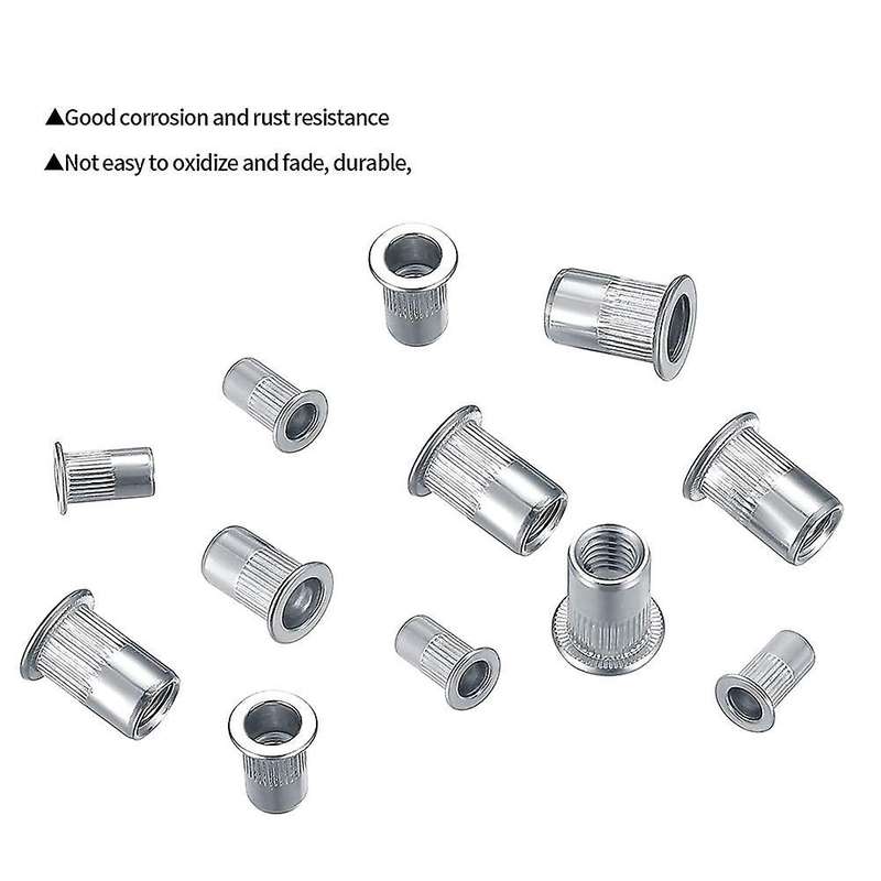 50 Pieces M5 Flat Head Rivet Nuts Made Of Stainless Steel Rivet Nut