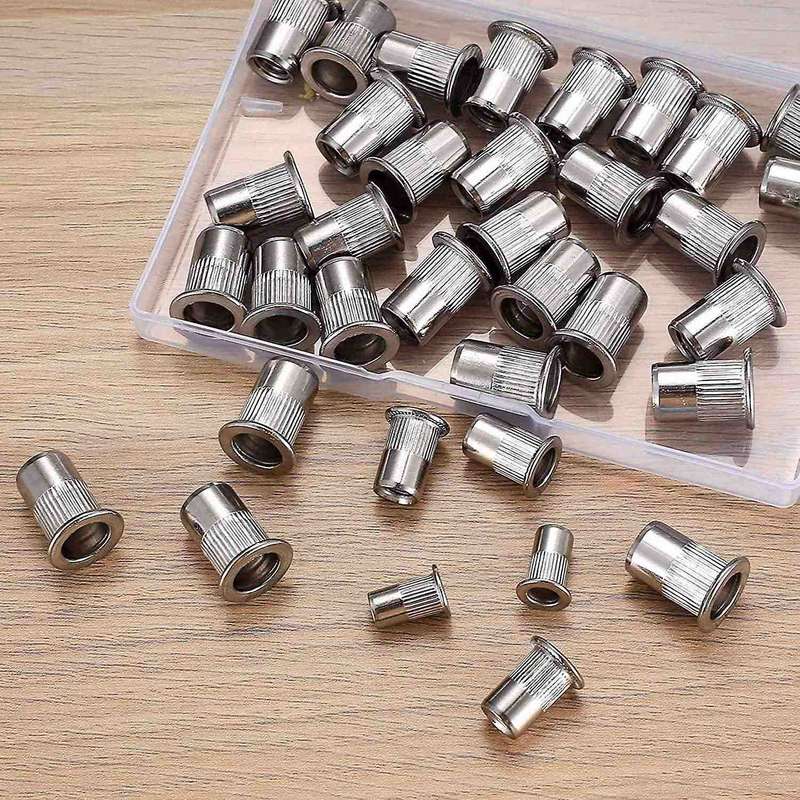 50 Pieces M5 Flat Head Rivet Nuts Made Of Stainless Steel Rivet Nut