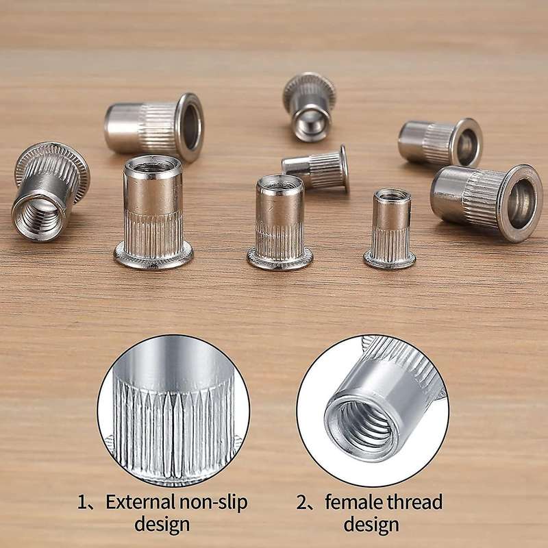 50 Pieces M5 Flat Head Rivet Nuts Made Of Stainless Steel Rivet Nut