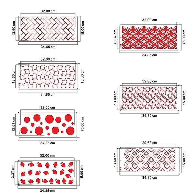 5pcs Wheat Ear Printing Sugar Sieve Mold Fondant Printing Template C