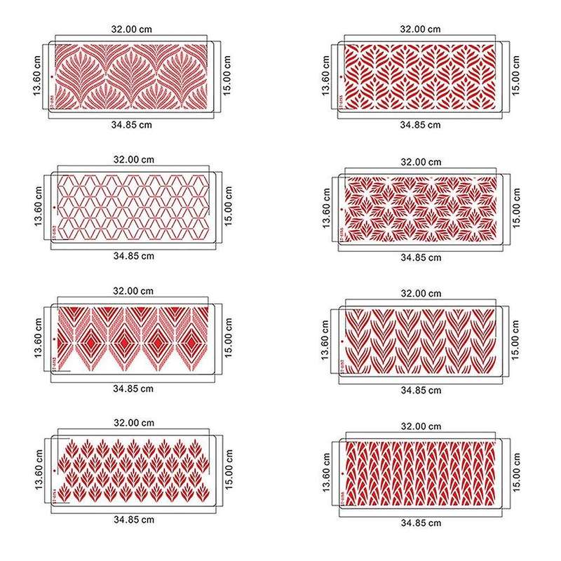 5pcs Wheat Ear Printing Sugar Sieve Mold Fondant Printing Template C