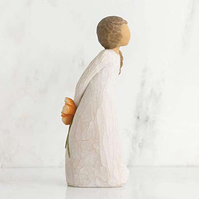 Bouquet Girl Miniature Statues Home Resin Crafts Valentine's Day Gift