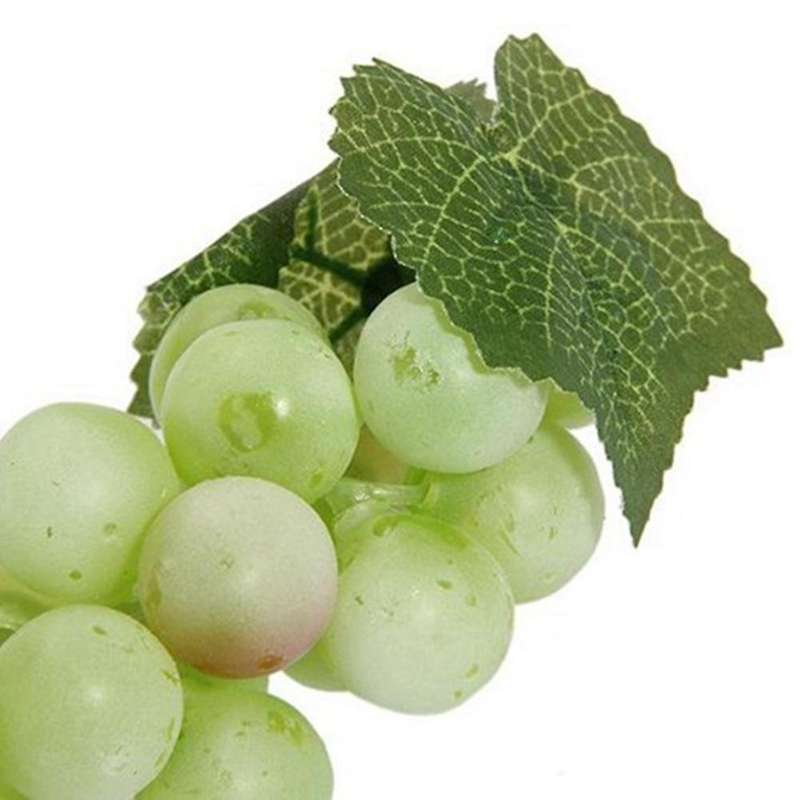 2x 5 Inch Artificial Fruit Grape Cluster Deco Diy Home Store Green