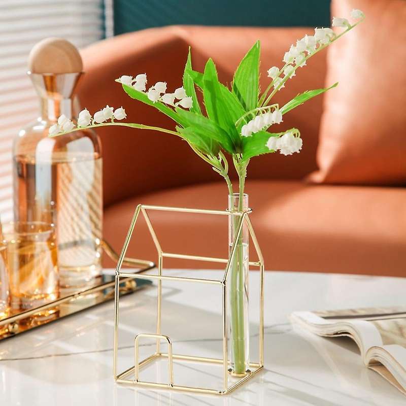 Eurpure Style Creative House Glass Vase Decoration Home, Gold