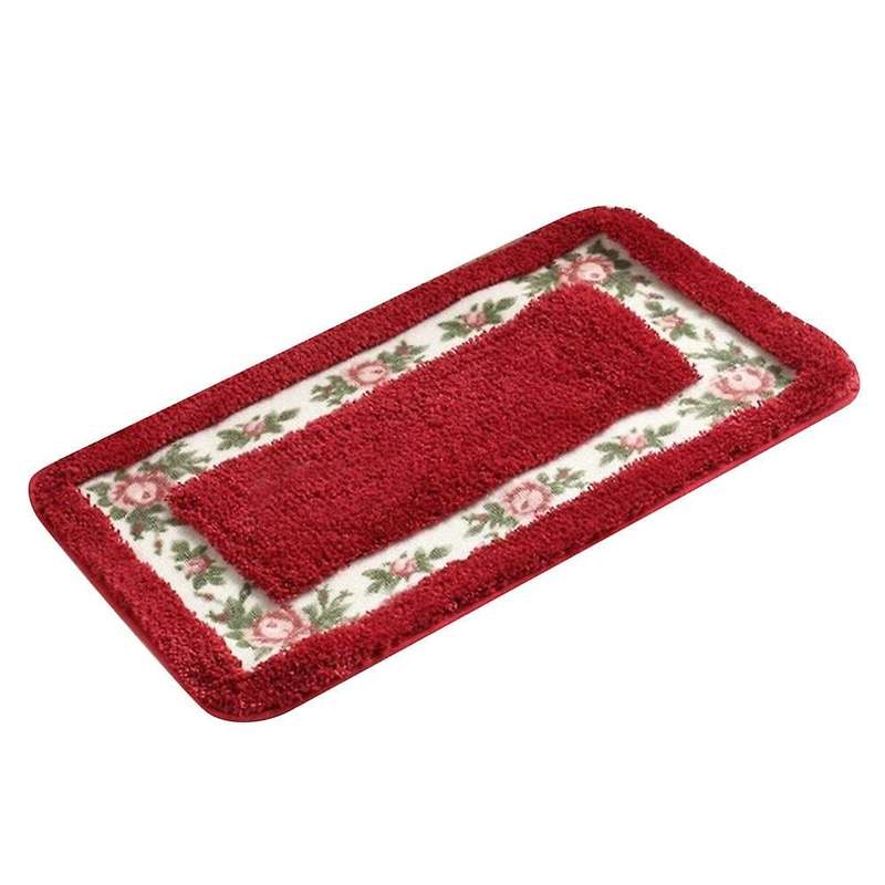 Pastoral Style Bath Carpet Rectangle Carpets Floor Decor (40x60cm) D