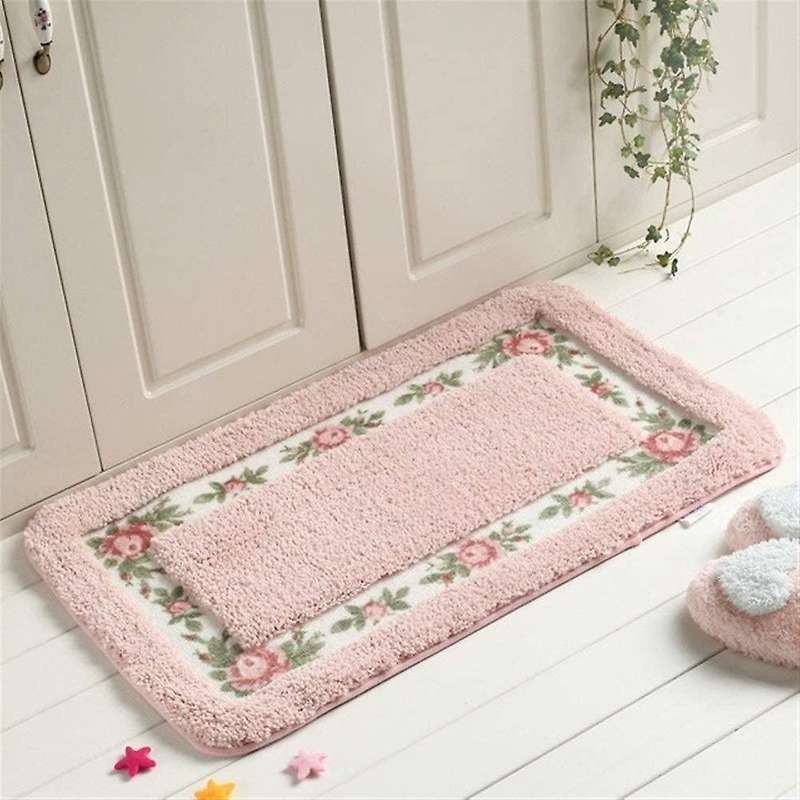 Pastoral Style Bath Carpet Rectangle Carpets Floor Decor (40x60cm) D