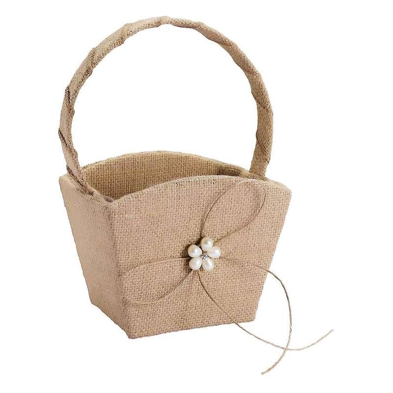 Rustic Burlap Wedding Flower Basket for Wedding Party Banquet
