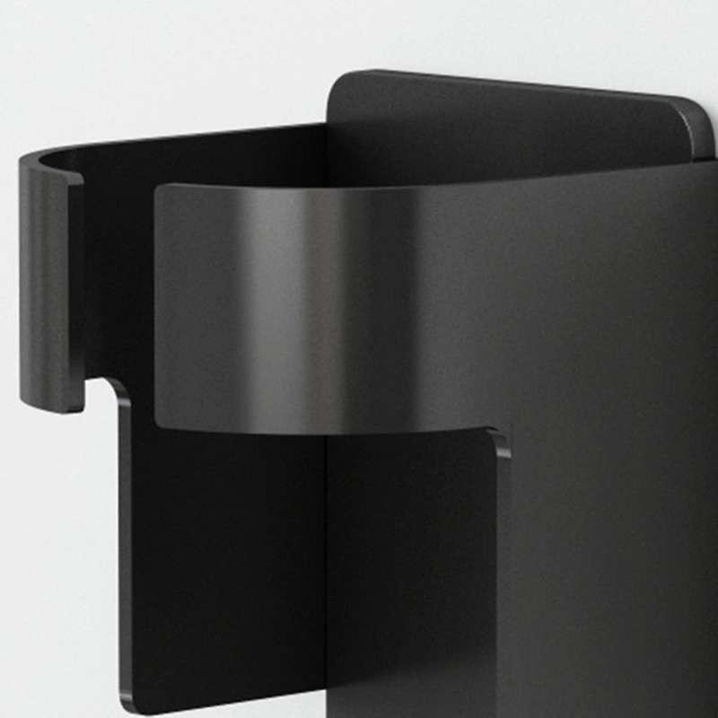 2pcs Electric Toothbrush Holder, Adhesive Metal Black Wall Mount