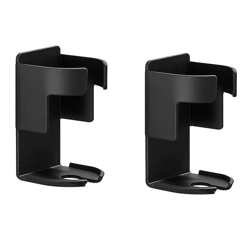 2pcs Electric Toothbrush Holder, Adhesive Metal Black Wall Mount