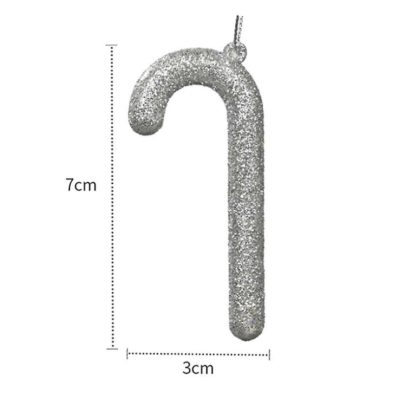 Shiny Crutch Merry Christmas Decoration Pvc Color Xmas Tree Hanging