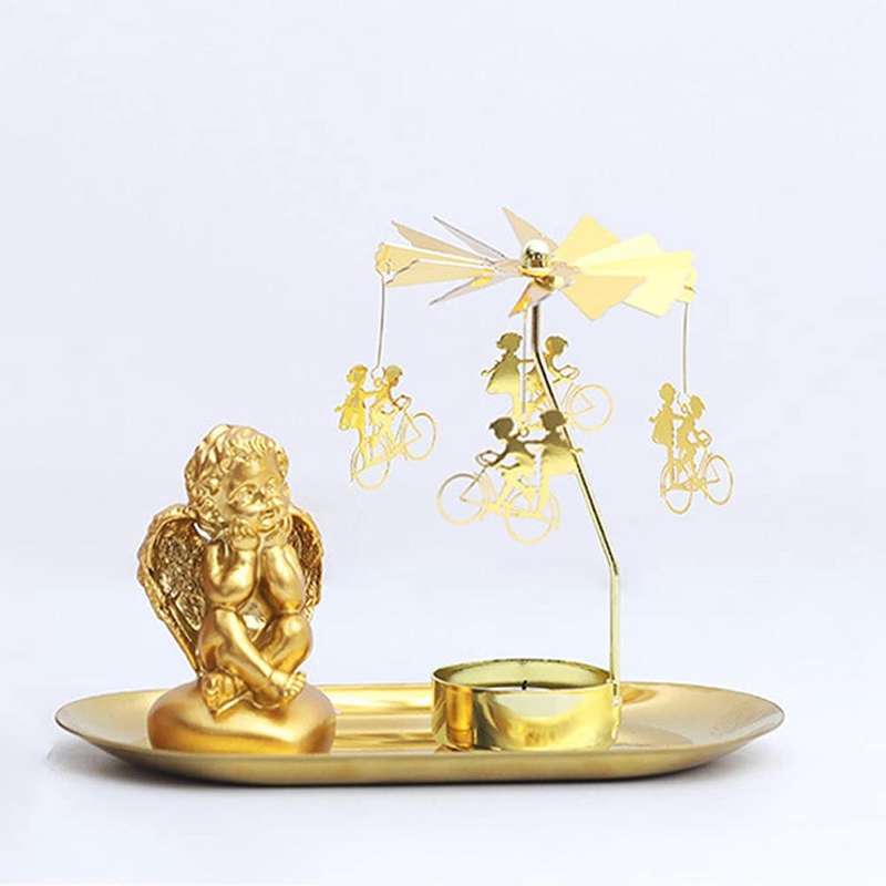 Spinning Candlestick for Romantic Party Home Table Decor Gift (a)