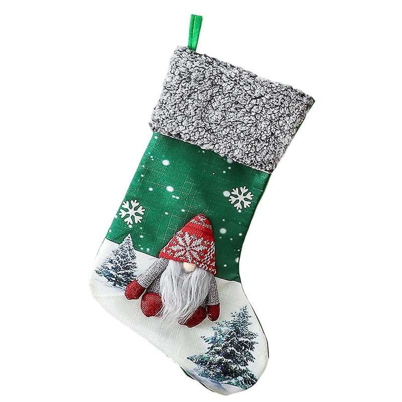 Christmas Stocking Large Xmas Gift Bags Fireplace Decoration Socks C