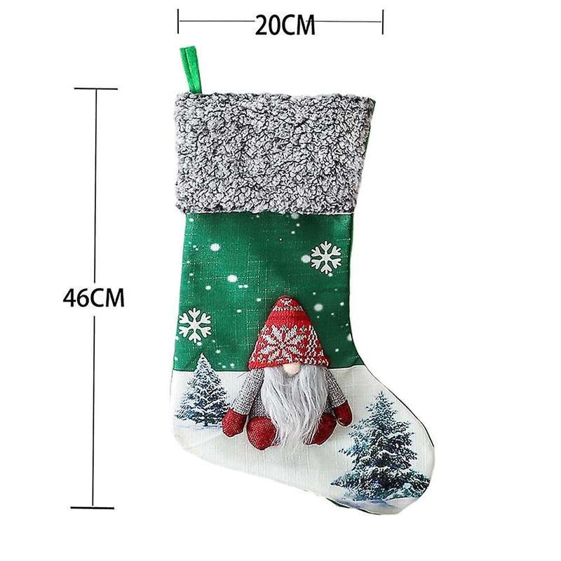 Christmas Stocking Large Xmas Gift Bags Fireplace Decoration Socks C