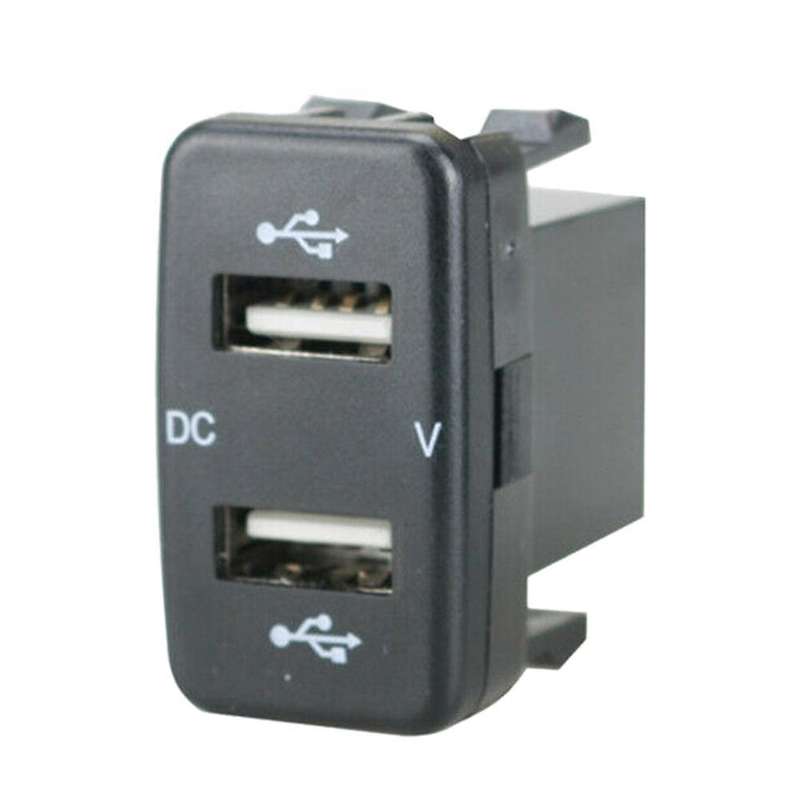 Car Charger Socket Dual Usb Port Charging Adapter for Toyota Green
