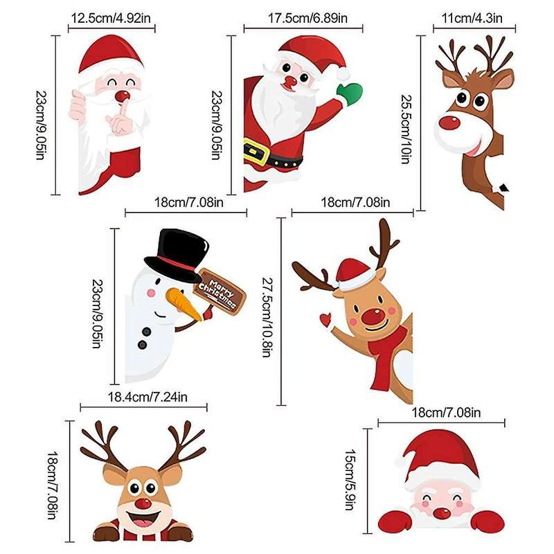 Window Stickers Christmas Snowflakes Window Stickers Elk Snowman