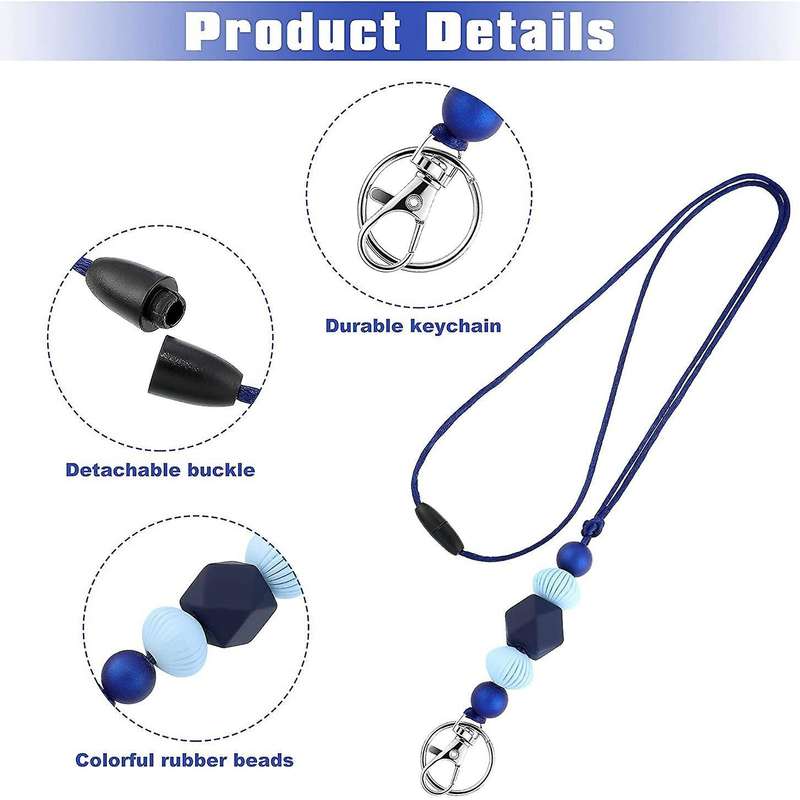 2 Pcs Lanyard for Women Badge Lanyard with 4 Pcs Card Holders
